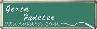 Gerta Hadeler Visitenkarte